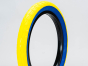 Yellow and Blue Lagos Crawler BMX bike tyre from mafia BMX shop 